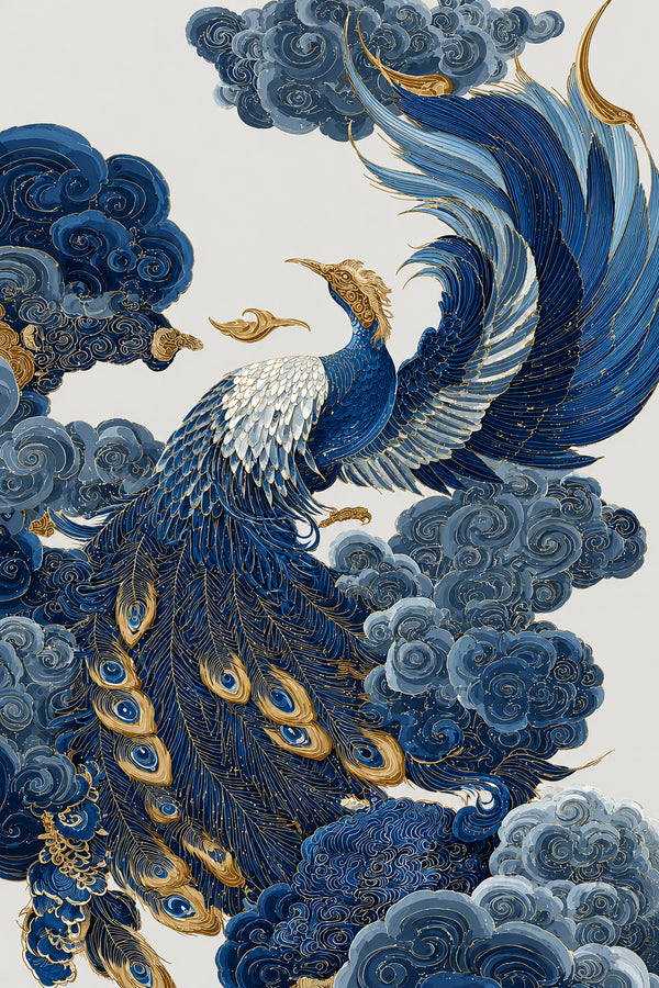Phượng Hoàng Thanh Thiên — Tranh Canvas Nhật Bản Á Đông Sang Trọng Phong Thủy