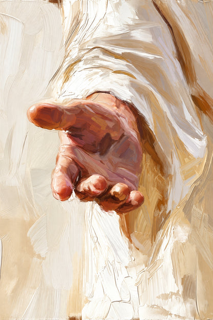 Bàn Tay Chúa Giêsu — Tranh Canvas Phong Cách Sơn Dầu Chữa Lành Tâm Hồn