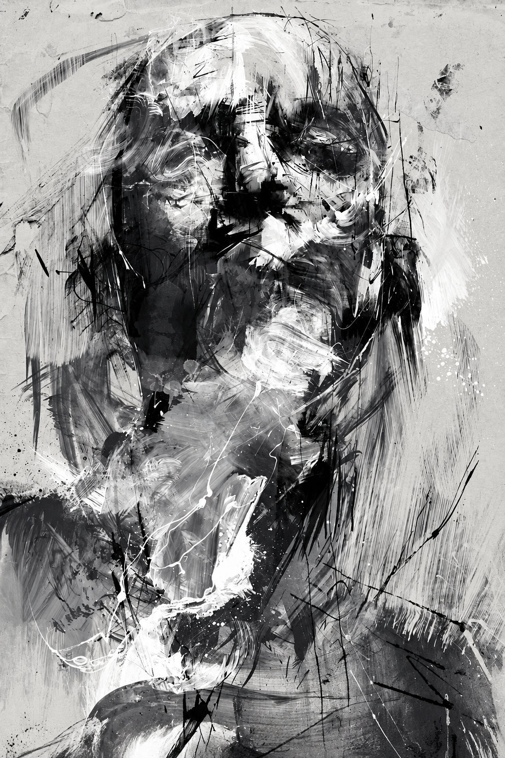Bóng Tối Bên Trong — Tranh Canvas Dark Moody Chân Dung Nội Tâm