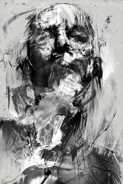 Bóng Tối Bên Trong — Tranh Canvas Dark Moody Chân Dung Nội Tâm