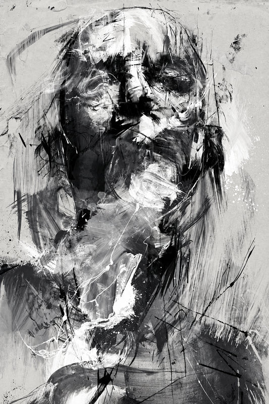 Bóng Tối Bên Trong — Tranh Canvas Dark Moody Chân Dung Nội Tâm