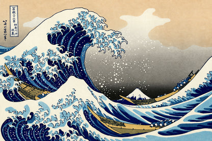 Sóng Thần Kanagawa Vĩnh Cửu — Tranh In Canvas Nhật Bản Năng Lượng Tự Do · Katsushika Hokusai