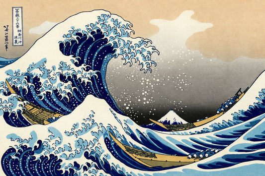 Sóng Thần Kanagawa Vĩnh Cửu — Tranh In Canvas Nhật Bản Năng Lượng Tự Do · Katsushika Hokusai
