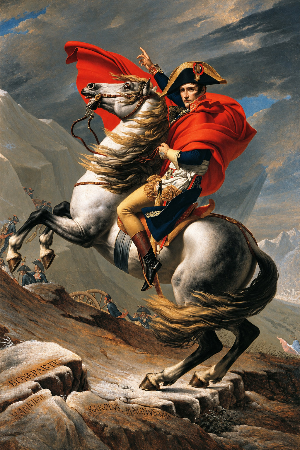 Napoleon — Ý Chí Vượt Núi — Tranh In Canvas Uy Quyền Động Lực · Jacques-Louis David
