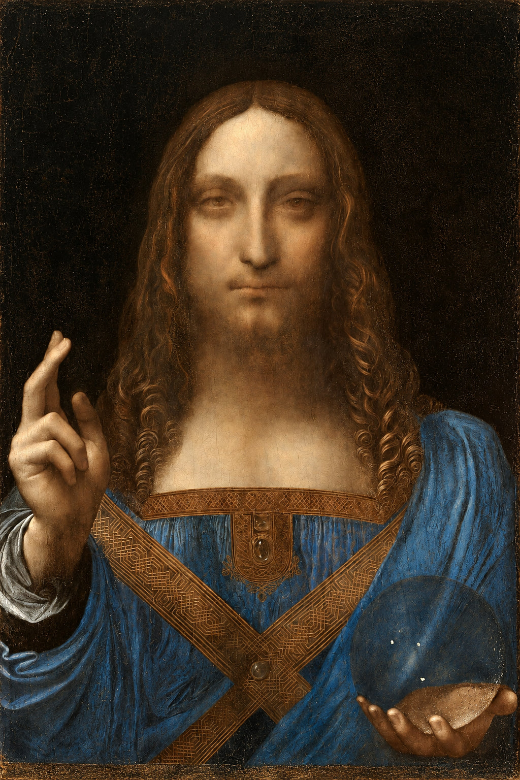 Đấng Cứu Thế — Ánh Sáng Vĩnh Hằng (Salvator Mundi) — Tranh In Canvas Bình An Chữa Lành · Leonardo da Vinci