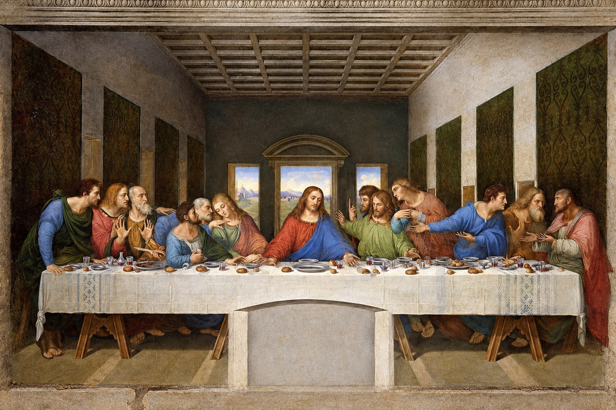 Bữa Tiệc Ly Thiêng Liêng (The Last Supper) — Tranh In Canvas Chữa Lành Tâm Hồn · Leonardo da Vinci