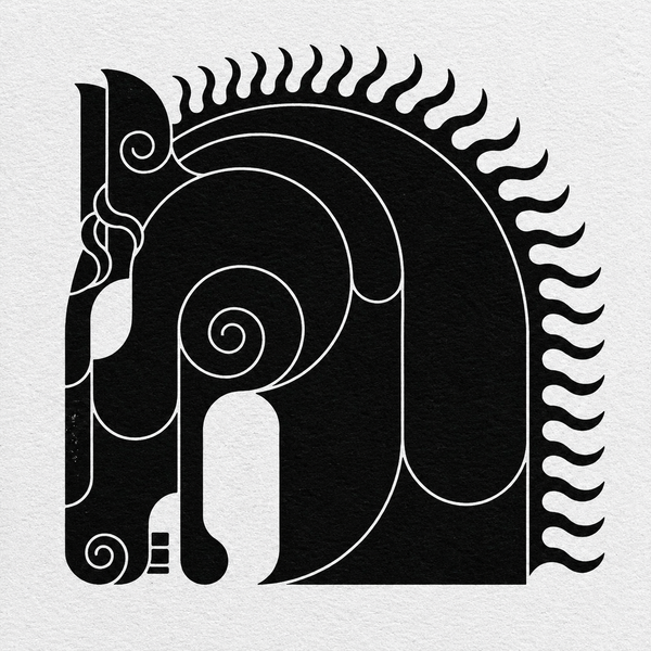 Mã Thần - Bờm Gió — Tranh Canvas Line Art Ngựa Đen Trắng Tự Do