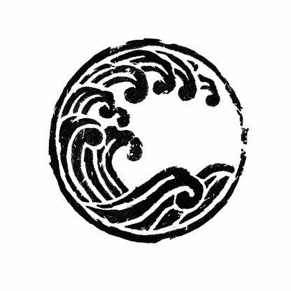 Vòng Sóng Tĩnh Tại — Tranh Canvas Trừu Tượng Zen Đen Trắng